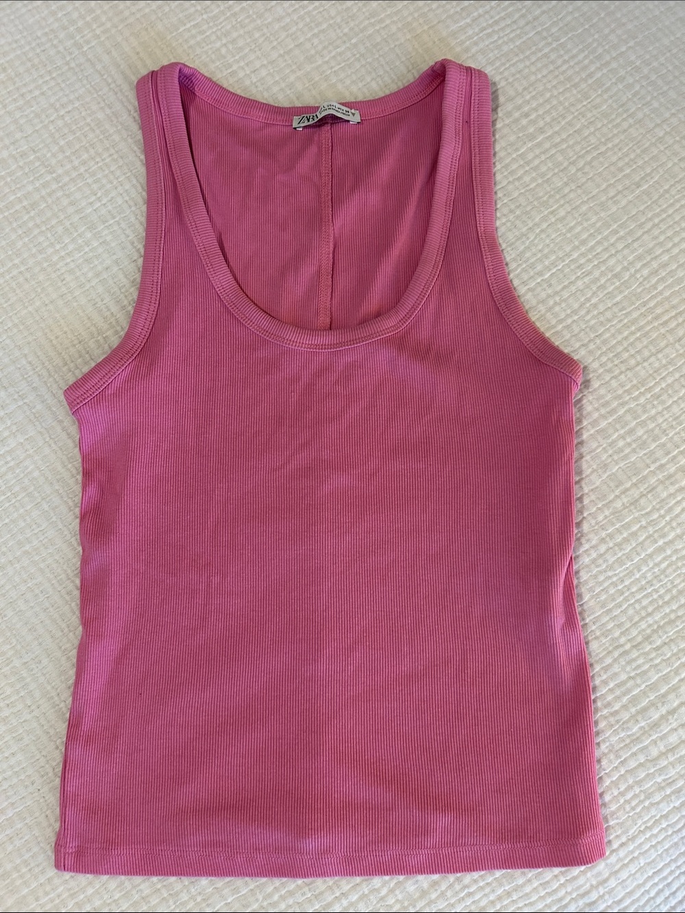 Zara Ribbed Scoop Tank